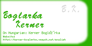 boglarka kerner business card